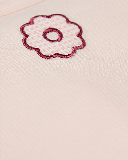 Baby Girls "A Little Flower Power" Embroidered Long-Sleeve Footie
