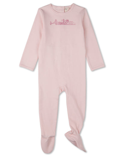 Baby "Merry Skyline" 100% Cotton Long-Sleeve Footie