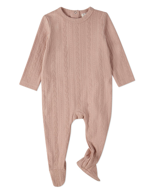 Baby and Toddler Cotton-Rich Faux Cable Knit Footie