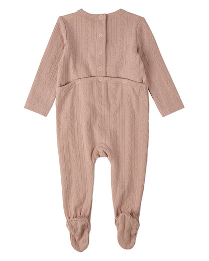 Baby and Toddler Cotton-Rich Faux Cable Knit Footie