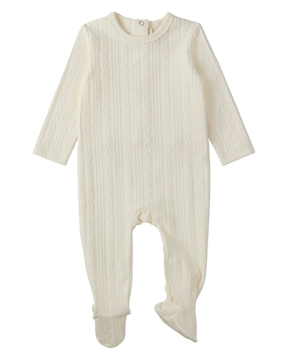 Baby and Toddler Cotton-Rich Faux Cable Knit Footie