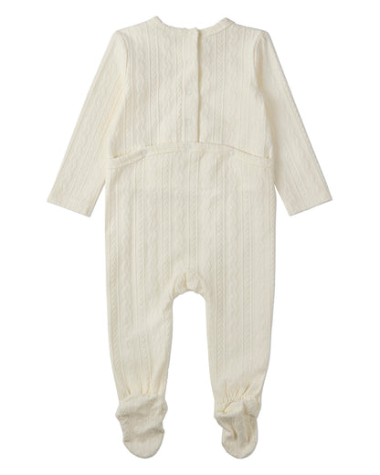 Baby and Toddler Cotton-Rich Faux Cable Knit Footie