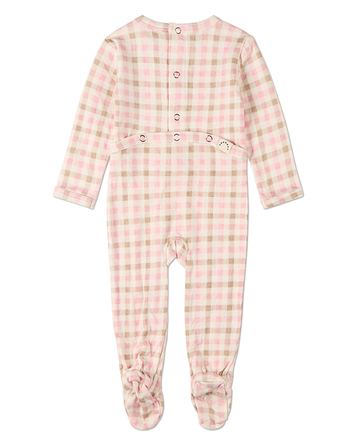 Baby "Let Your Dreams Set Sail" Rayon/Cotton Plaid Pointelle Footie