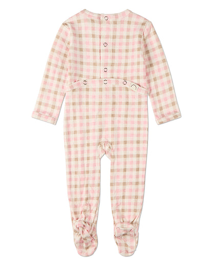 Baby "Let Your Dreams Set Sail" Rayon/Cotton Plaid Pointelle Footie