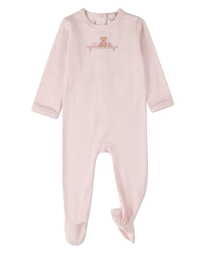 Baby "Bear On A Shelf" Modal-Blend Back-Snap Footie