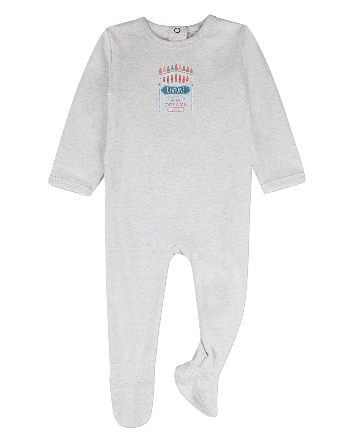 Baby "Create Your Own Dreams" Cotton-Rich Footie with Crayon Box Print