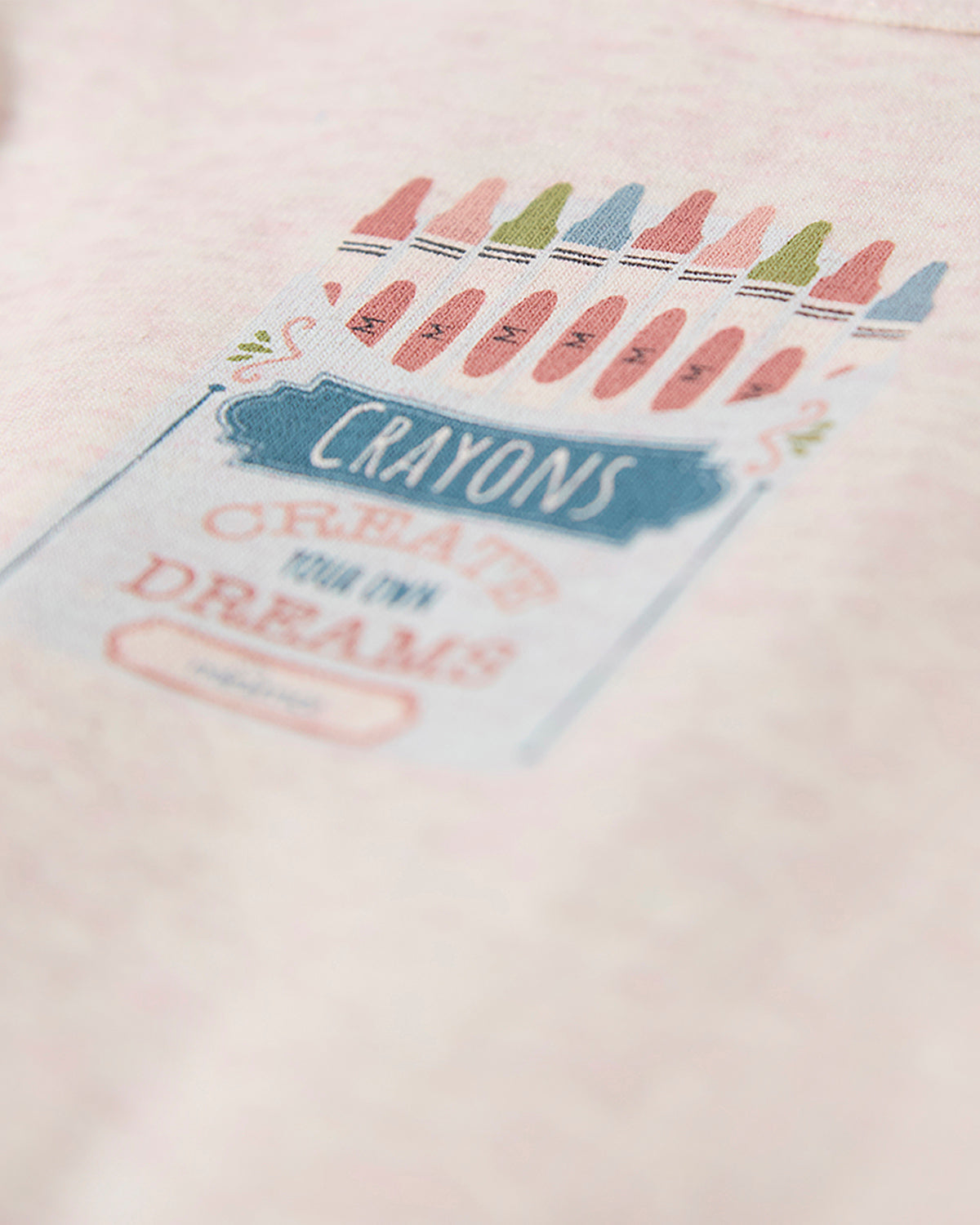 Baby "Create Your Own Dreams" Cotton-Rich Footie with Crayon Box Print