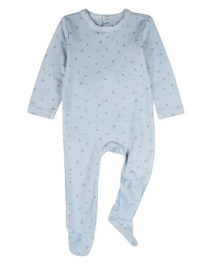 Baby "Delightful Cherries" Modal-Blend Back-Snap Footie
