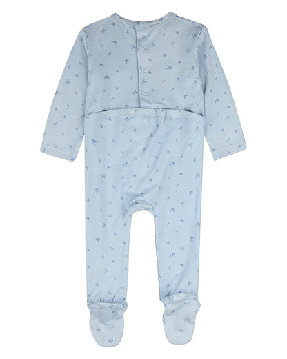 Baby "Delightful Cherries" Modal-Blend Back-Snap Footie