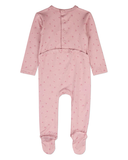 Baby "Delightful Cherries" Modal-Blend Back-Snap Footie