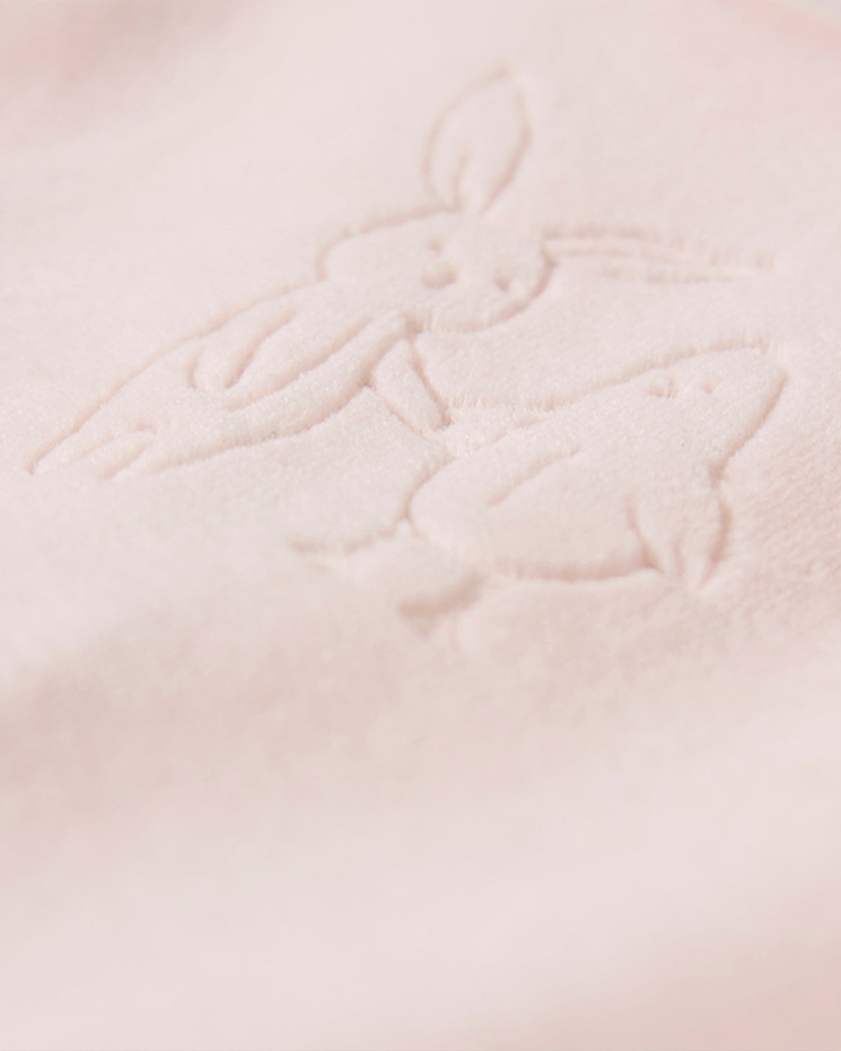 Baby "Bunny Meets Chick" Plush Embossed Cotton-Rich Velour Footie