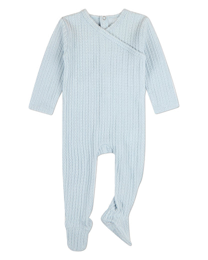 Baby Delicate Link-Patterned Silky-Soft Tencel-Blend Footie