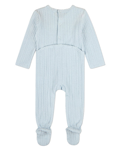 Baby Delicate Link-Patterned Silky-Soft Tencel-Blend Footie