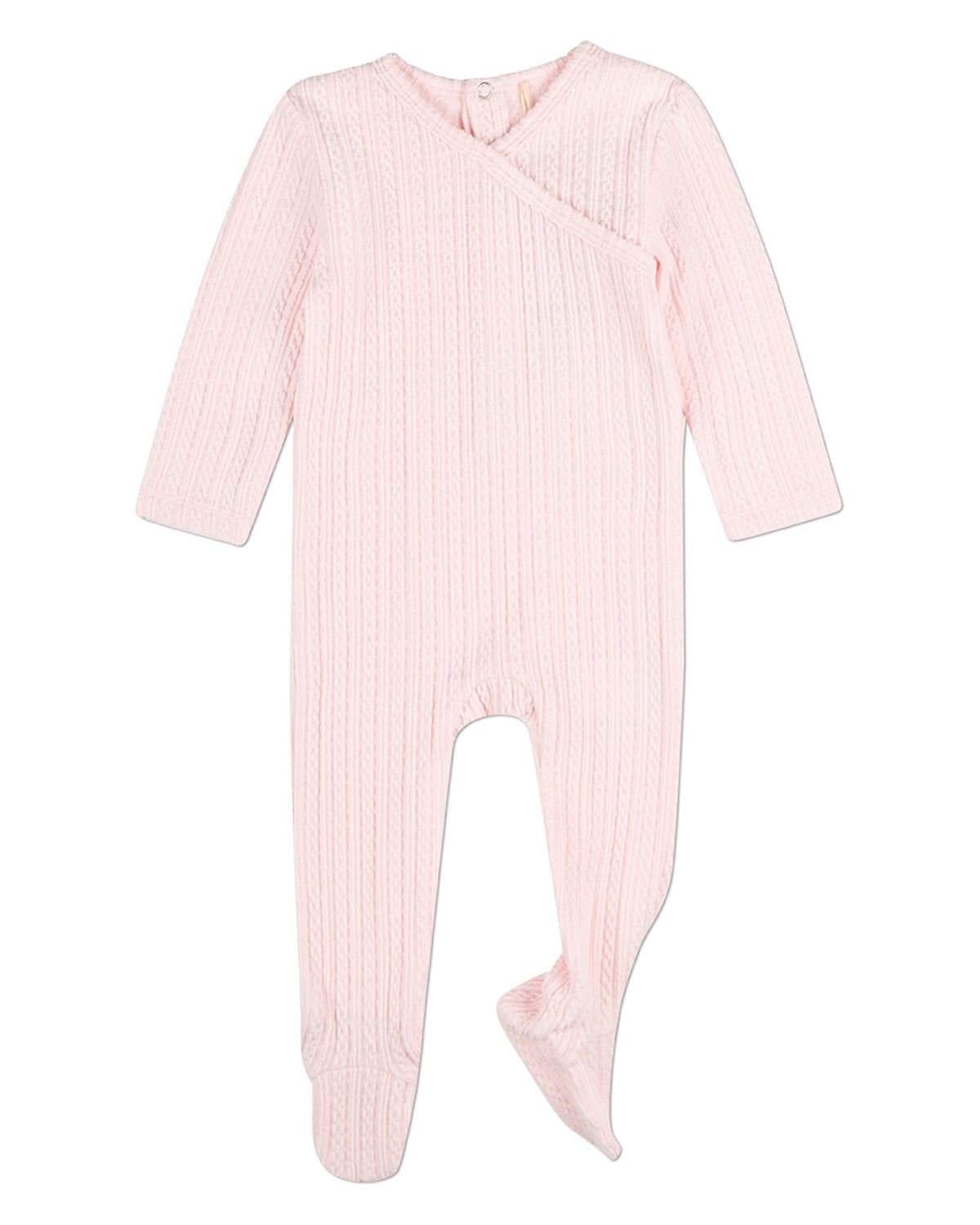 Baby Delicate Link-Patterned Silky-Soft Tencel-Blend Footie