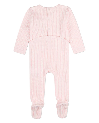 Baby Delicate Link-Patterned Silky-Soft Tencel-Blend Footie