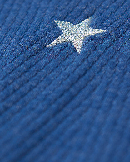 Baby Boys Star-Embroidered Rayon-Blend Picot-Trim Textured Footie