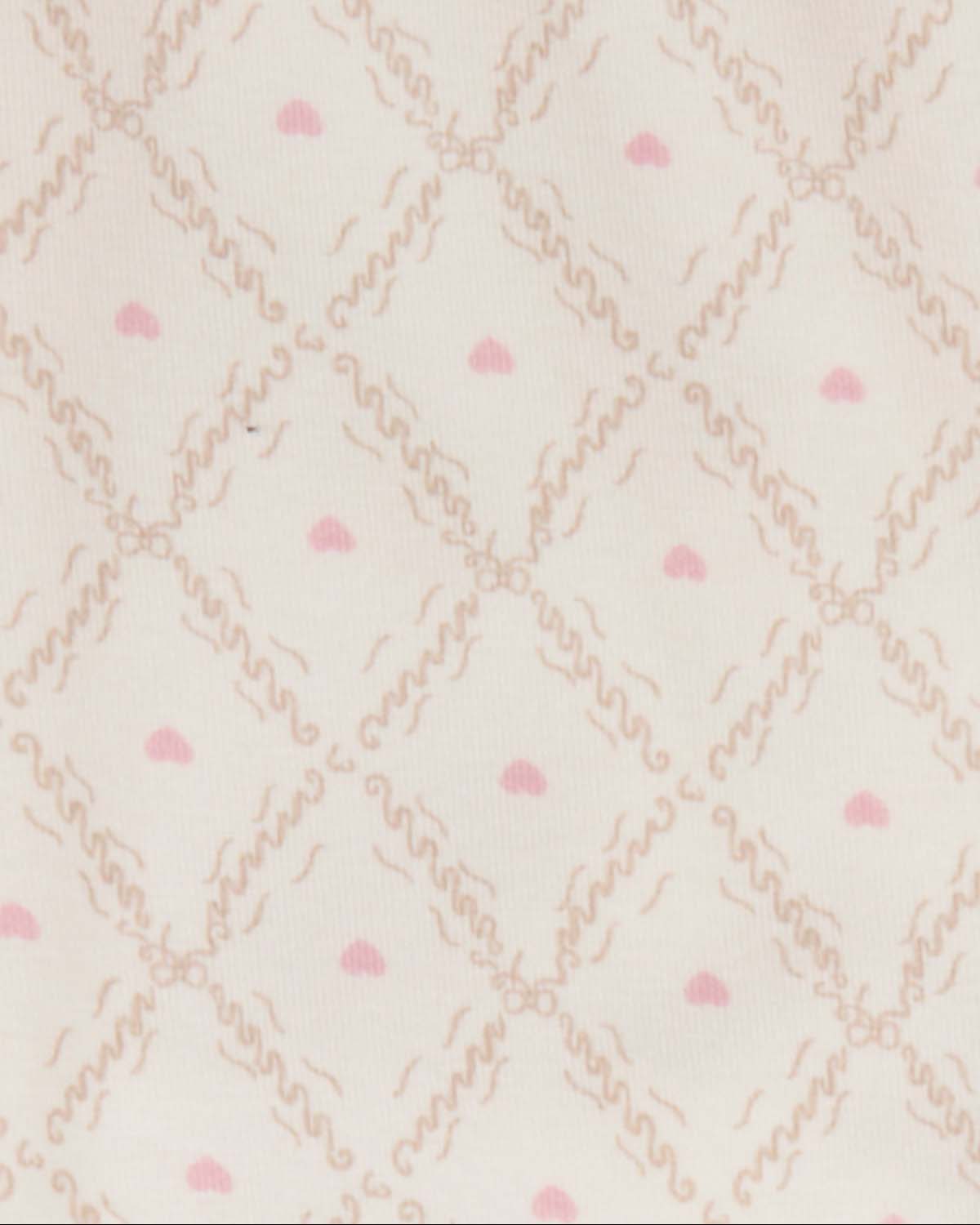 Baby Girls "Harlequin Heart" Modal-Blend Allover-Print Footie