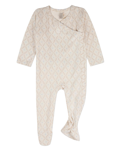 Baby Boys "Harlequin Diamond" Modal-Blend Allover-Print Footie