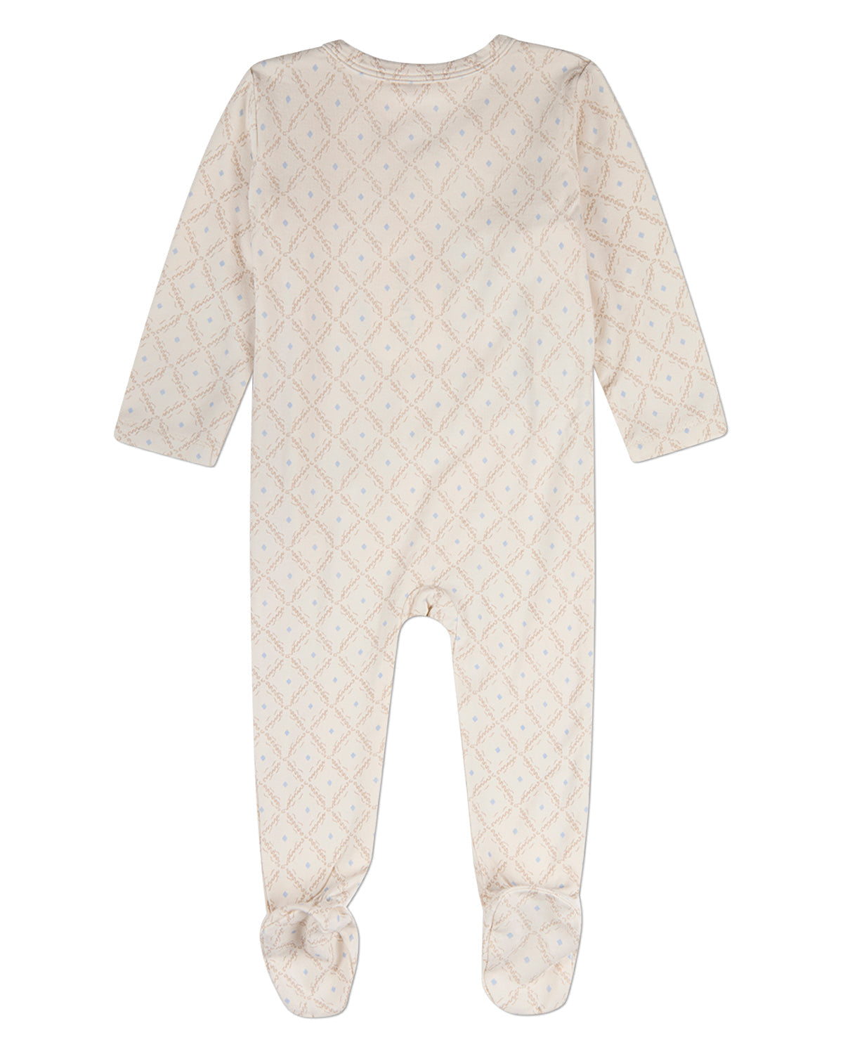 Baby Boys "Harlequin Diamond" Modal-Blend Allover-Print Footie
