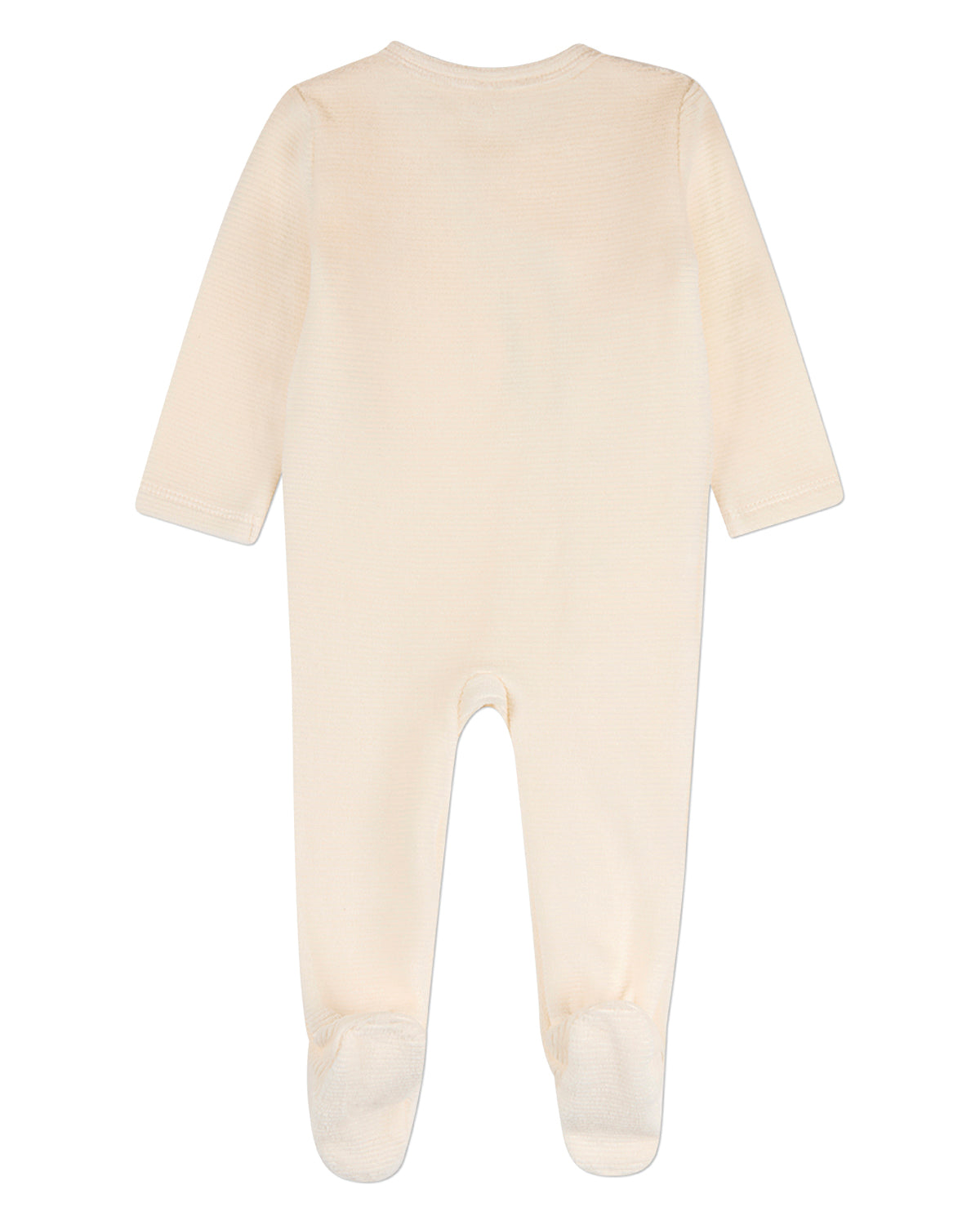 Baby Girls "Heart Cluster" Mini-Ribbed Cotton-Rich Velour Footie