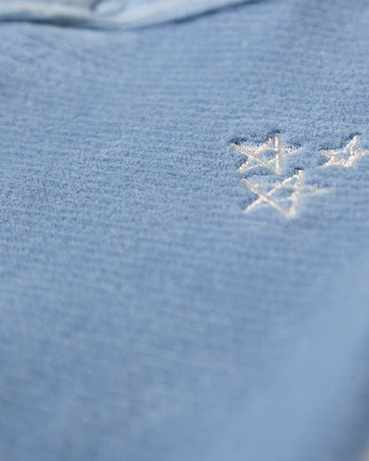 Baby Boys "Star Cluster" Cotton-Rich Mini-Ribbed Velour Footie