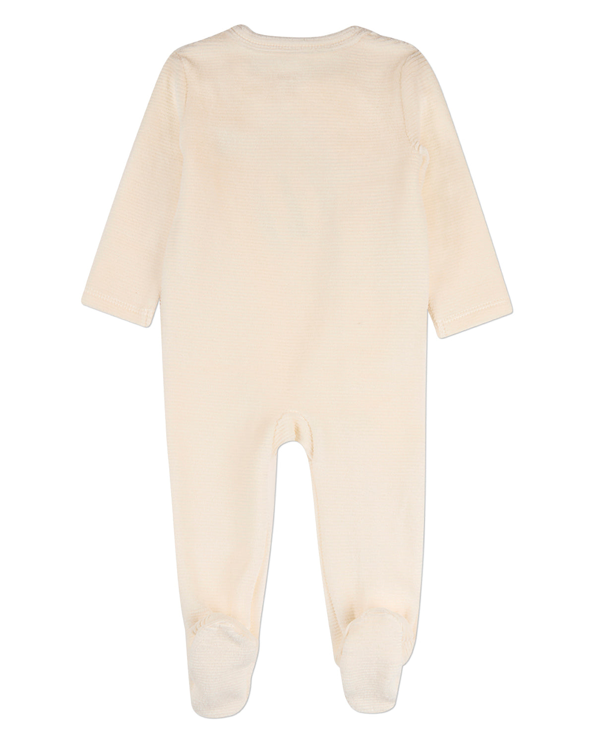 Baby Boys "Star Cluster" Cotton-Rich Mini-Ribbed Velour Footie