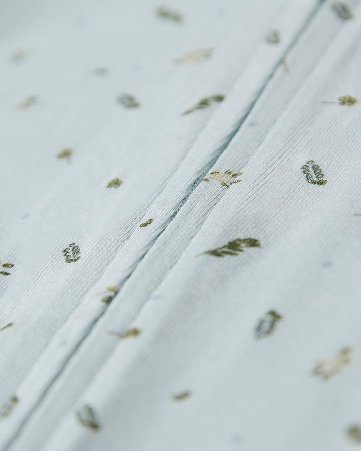 Baby "Tiny Leaves" Rayon-Blend Front-Zip Footie