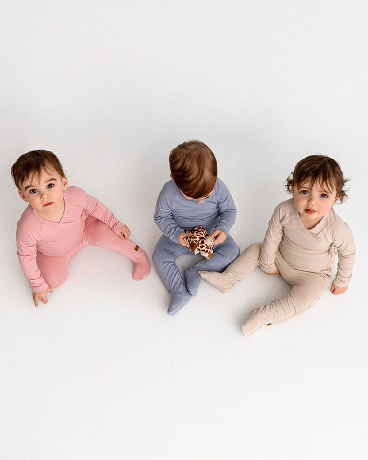 Baby and Toddler Crossover-Neckline Stretch Modal Footie