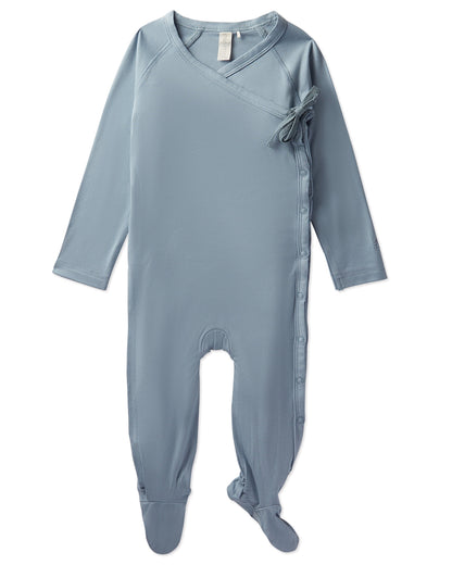 Baby and Toddler Crossover-Neckline Stretch Modal Footie