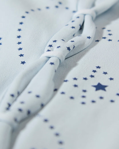 Baby Boys "Entangled Stars" 100% Cotton Front-Snap Footie