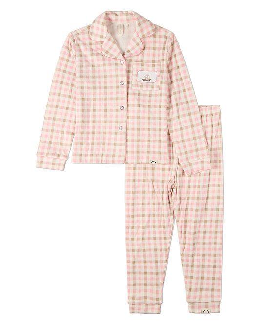 2 Piece Kids "Let Your Dreams Set Sail" Pointelle Plaid Pajama Set