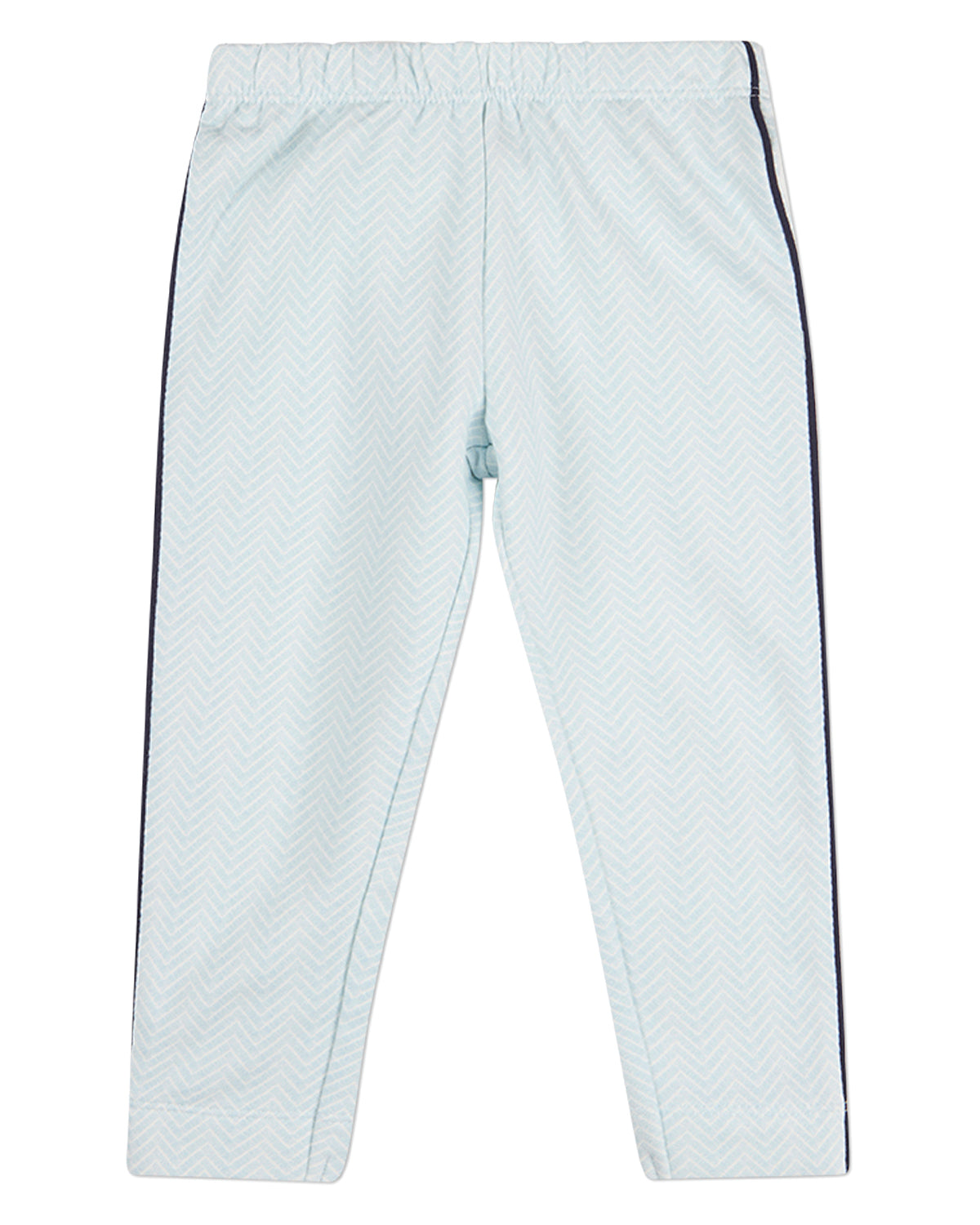 2 Piece Kids "Snuggly Bear" Chevron-Printed Cotton-Rich Pajama Set