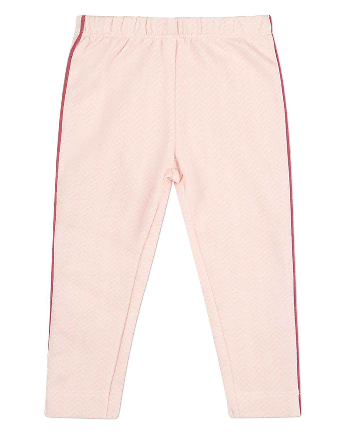 2 Piece Kids "Snuggly Bear" Chevron-Printed Cotton-Rich Pajama Set