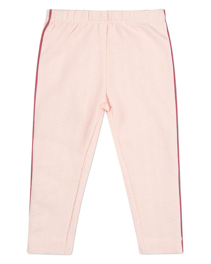 2 Piece Kids "Snuggly Bear" Chevron-Printed Cotton-Rich Pajama Set