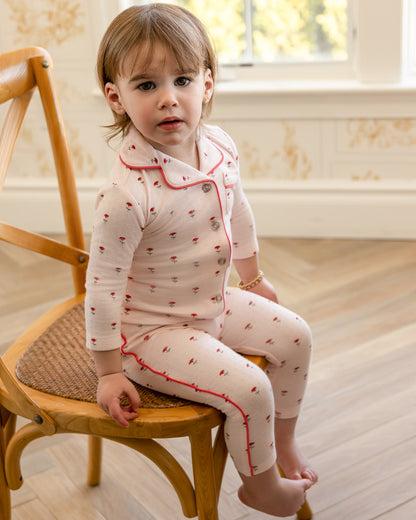 2 Piece Girls "Plant Your Dreams & Grow Happy" Pointelle Pajama Set
