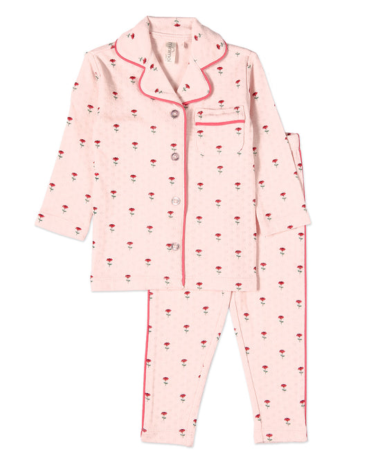 2 Piece Girls "Plant Your Dreams & Grow Happy" Pointelle Pajama Set