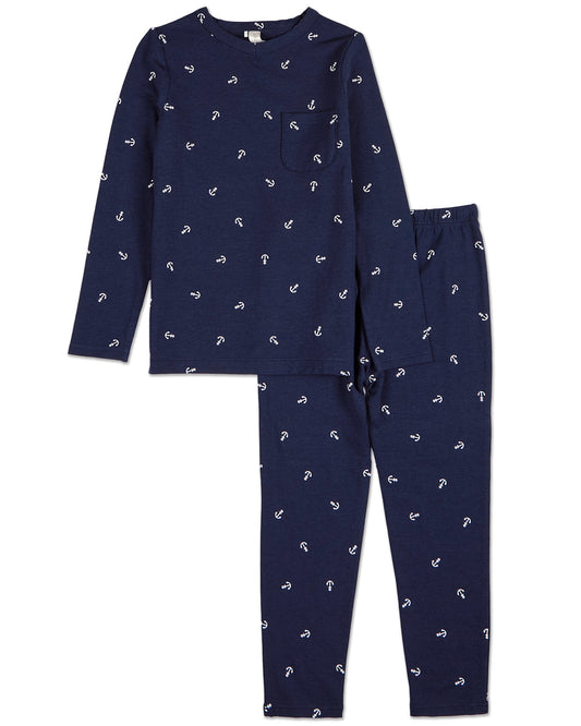 2 Piece Boys "Seas The Day" Rayon Blend Pull-On Pajama Set