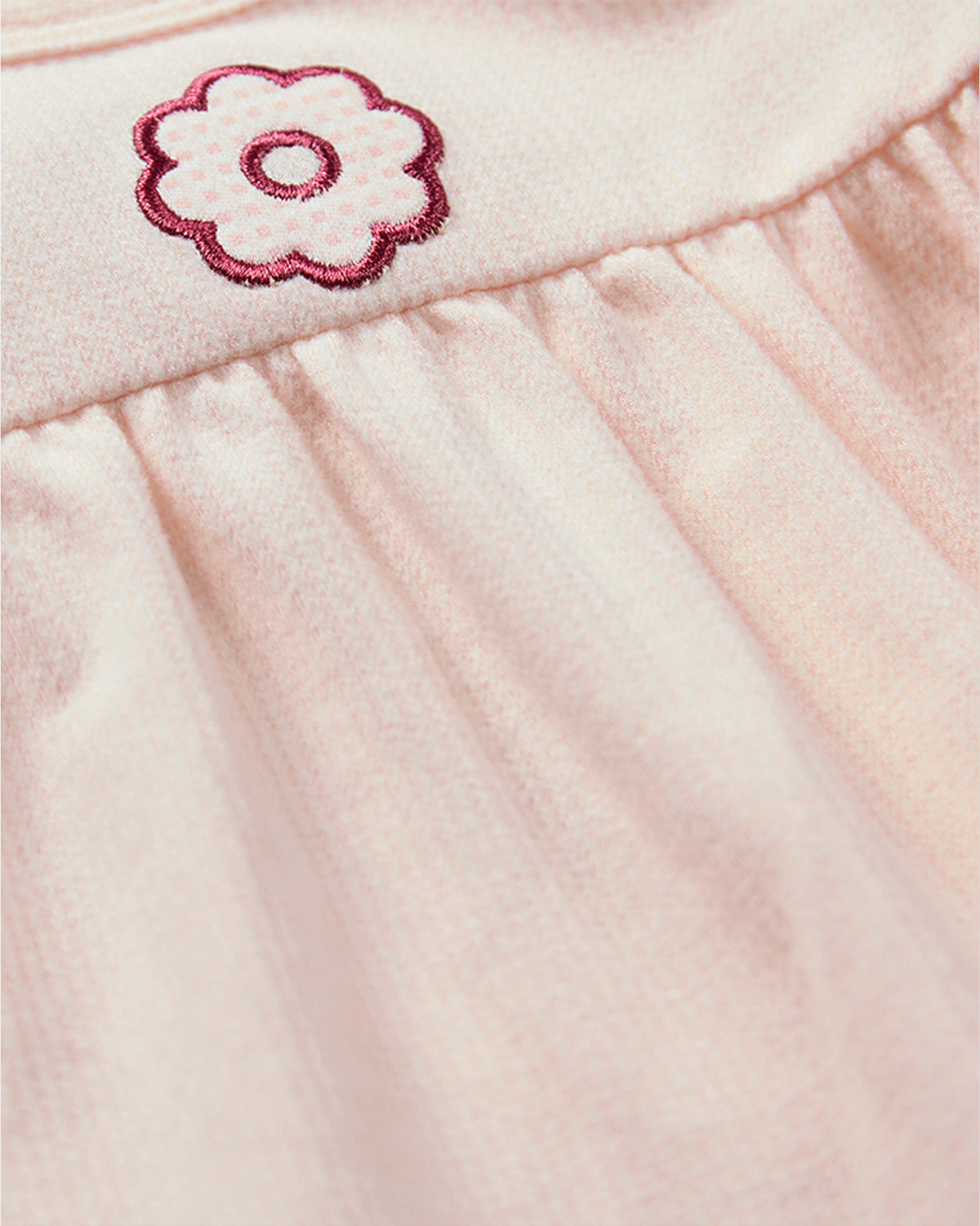 Girls "A Little Flower Power" Embroidered Full-Length Ruffled Lounge Gown