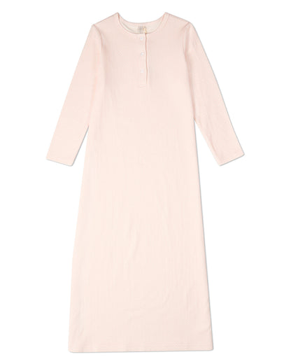 Girls 100% Cotton Mid-Length Lounge Gown with Abstract Pattern