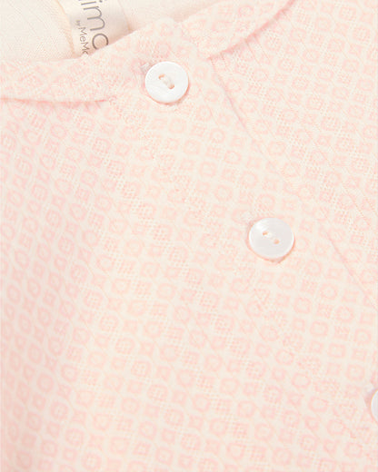 Girls 100% Cotton Long-Length Lounge Gown with All-Over Abstract Print