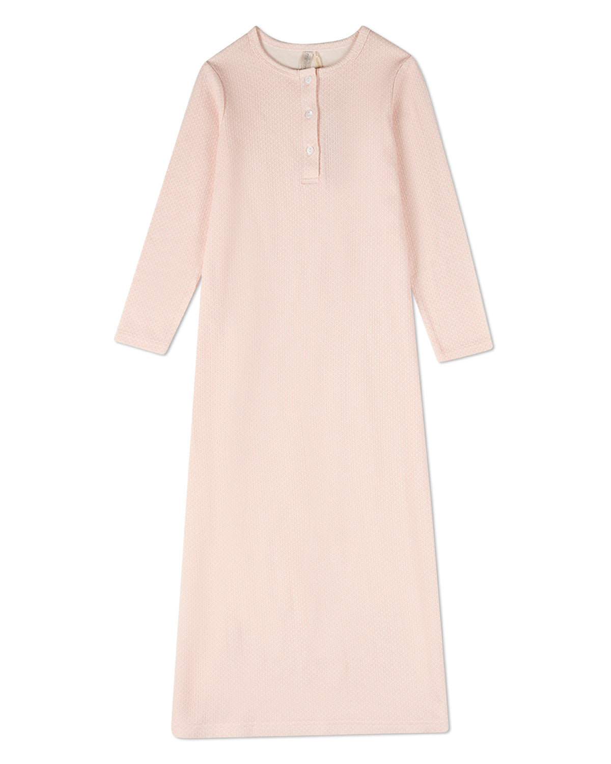 Girls 100% Cotton Long-Length Lounge Gown with All-Over Abstract Print