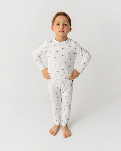 2 Piece Boys "Hot Air Balloon" Rayon from Bamboo Blend Pajama Set