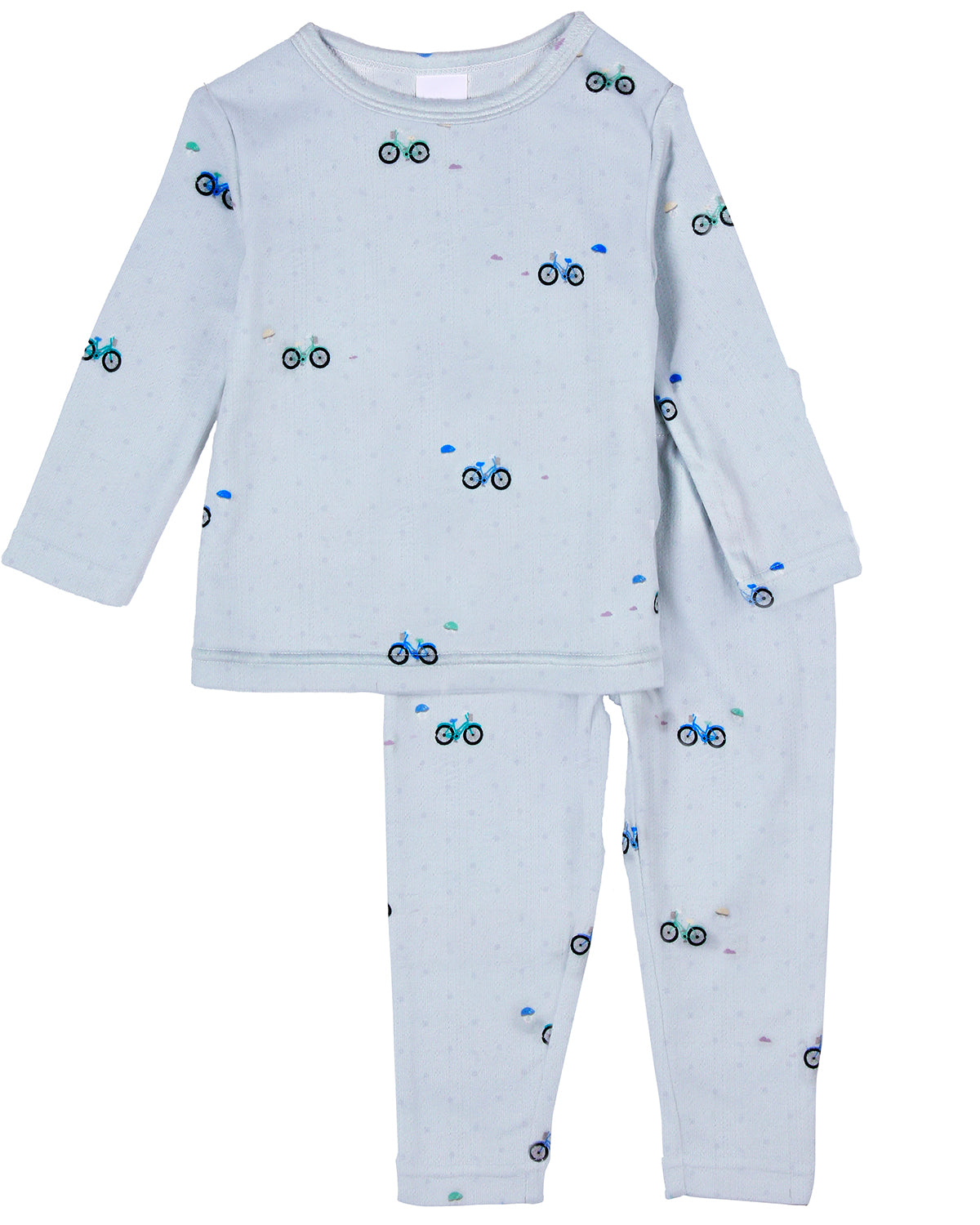 2 Piece Boys Pointelle "Living The Bike Life" Pajama Set