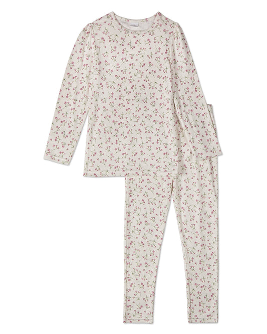 2 Piece Toddler Girls "Full Bloom" Floral Pointelle Pajama Set