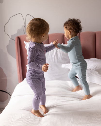 2 Piece Kids "Generation MiniMoi" Mini-Stripe Cotton-Rich Lounge Set