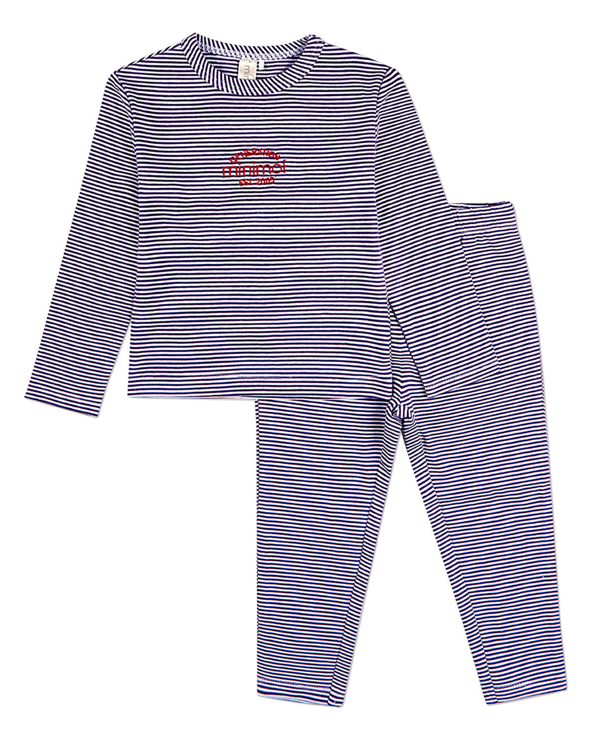 2 Piece Kids "Generation MiniMoi" Mini-Stripe Cotton-Rich Lounge Set