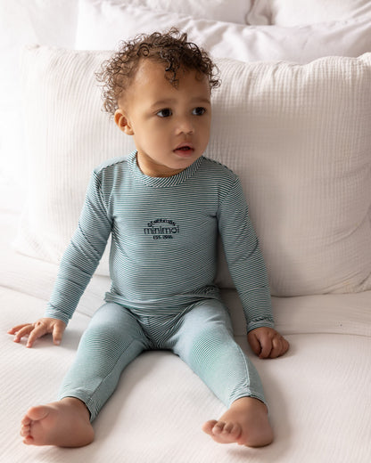2 Piece Kids "Generation MiniMoi" Mini-Stripe Cotton-Rich Lounge Set