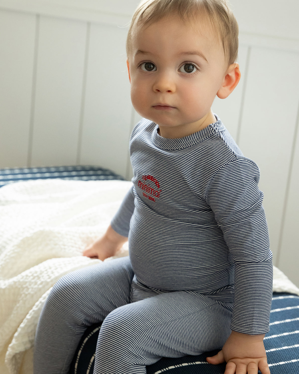 2 Piece Kids "Generation MiniMoi" Mini-Stripe Cotton-Rich Lounge Set