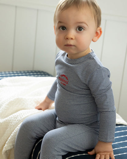 2 Piece Kids "Generation MiniMoi" Mini-Stripe Cotton-Rich Lounge Set