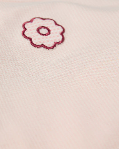 2 Piece Girls "A Little Flower Power" Embroidered Pull-On Lounge Set